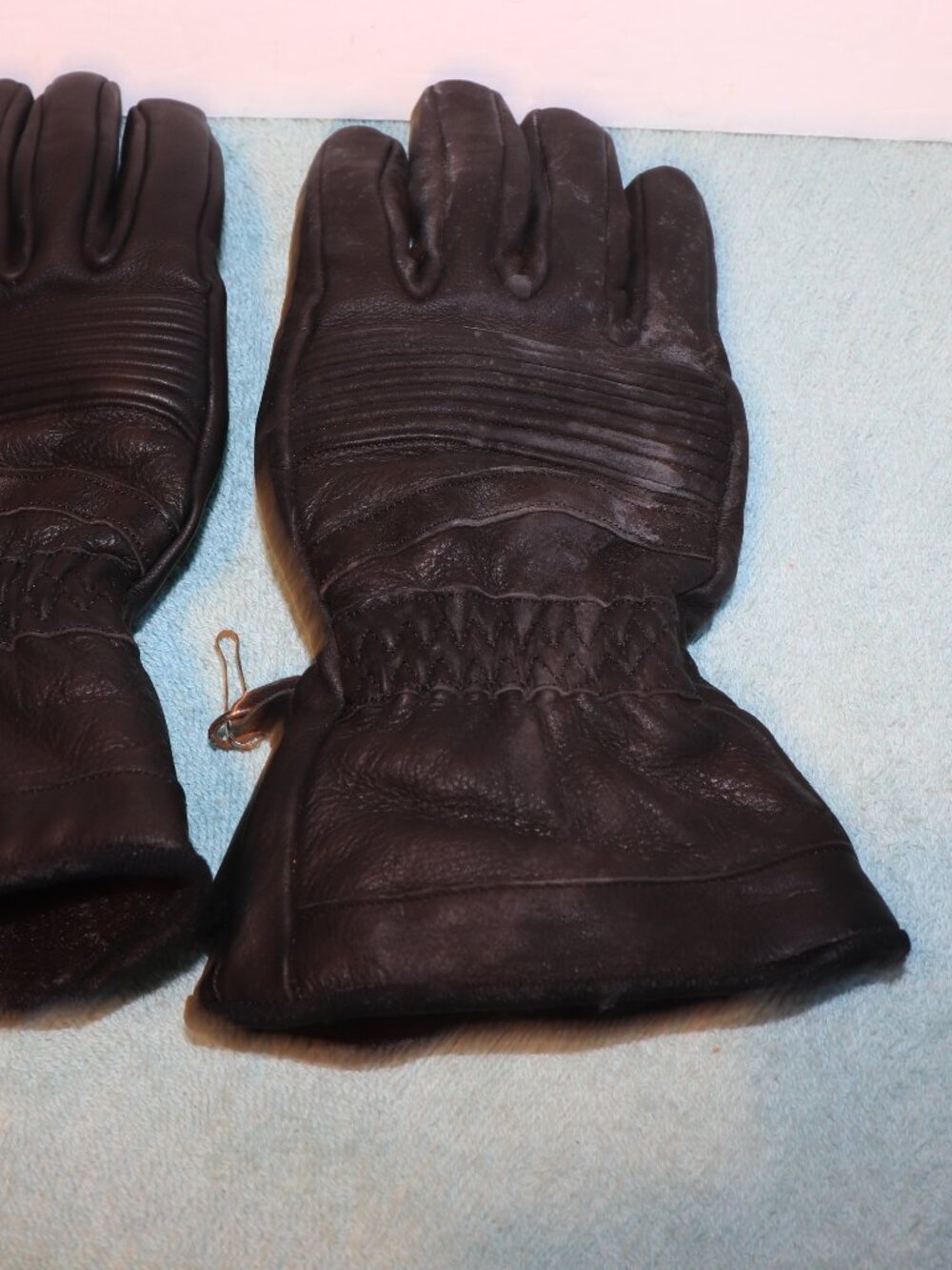 2- 1 Women's Black Leather Riding Gloves XS Leather Gloves 1 CAP Fitness gloves